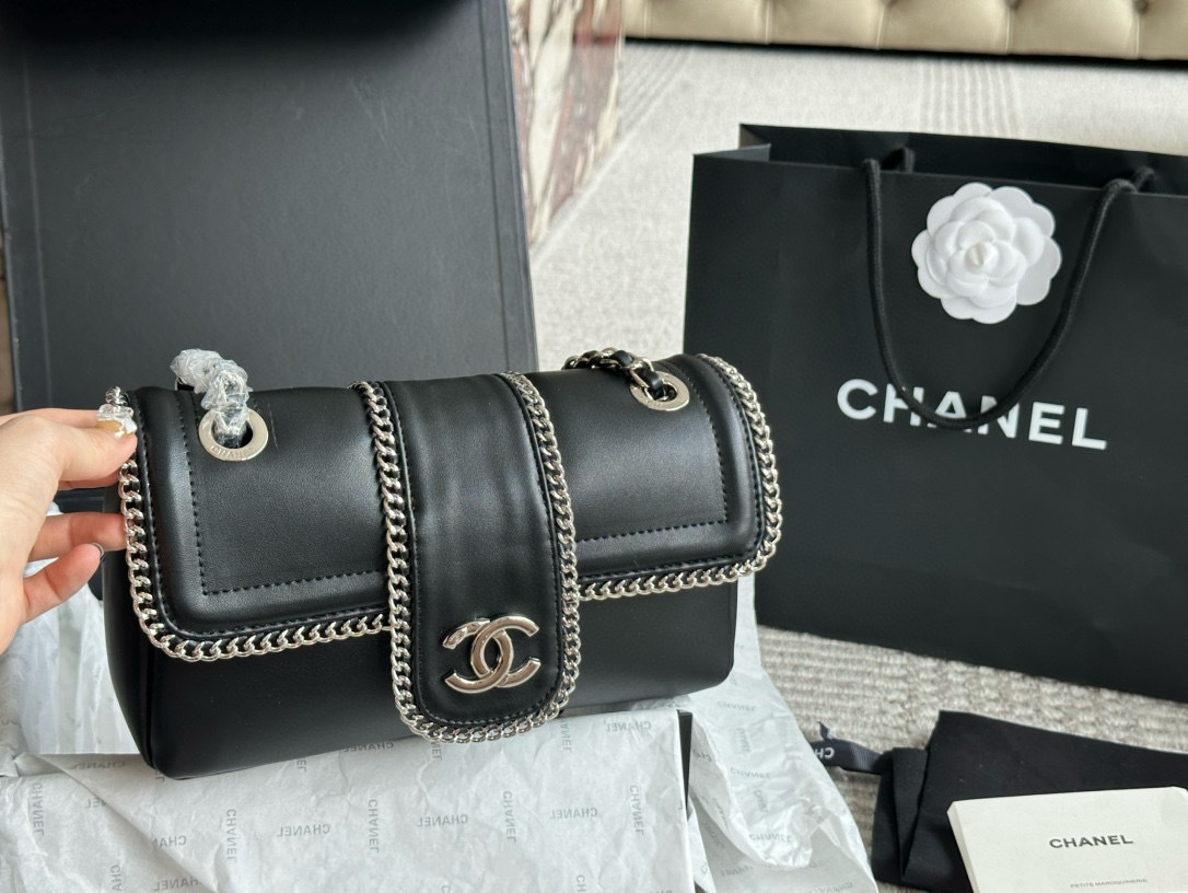 Chanel Silver Logo-Accented Bag 1334