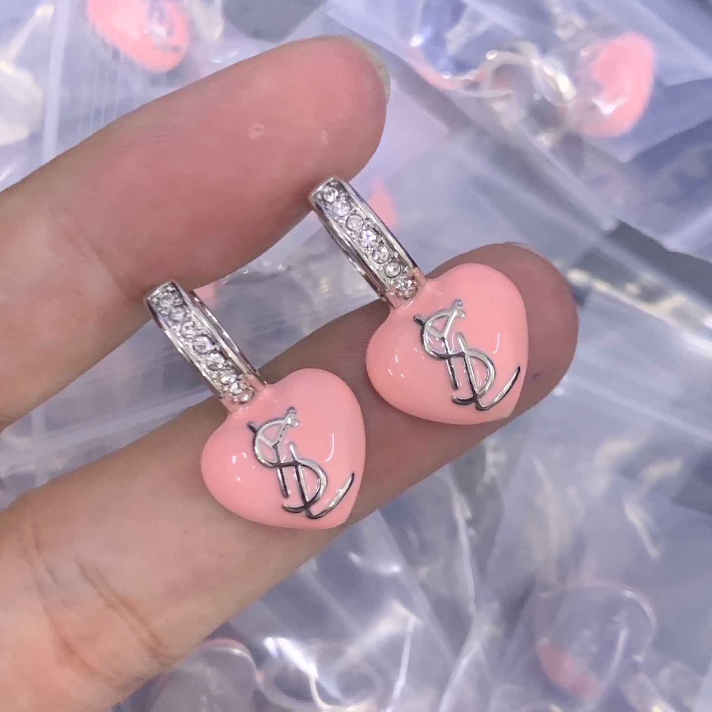 YSL Pink Romantic Earrings 056
