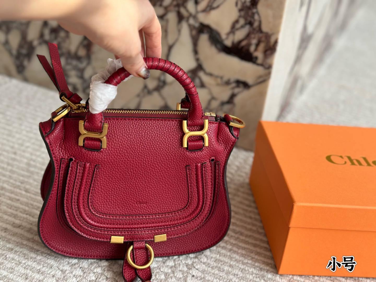 Chloe Orange Quilted Bag 004