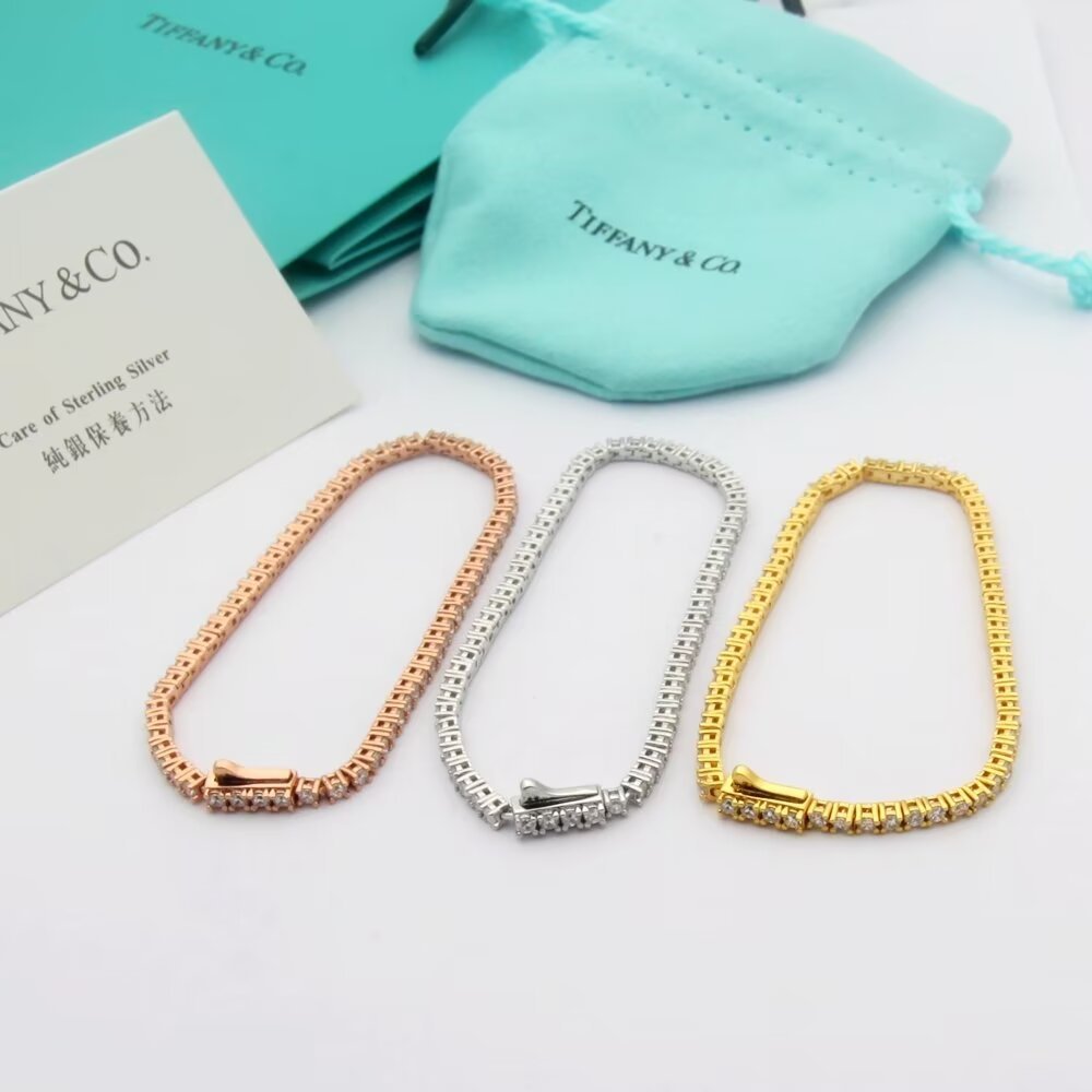 Tiffany Silver Logo-Accented Bracelet 237