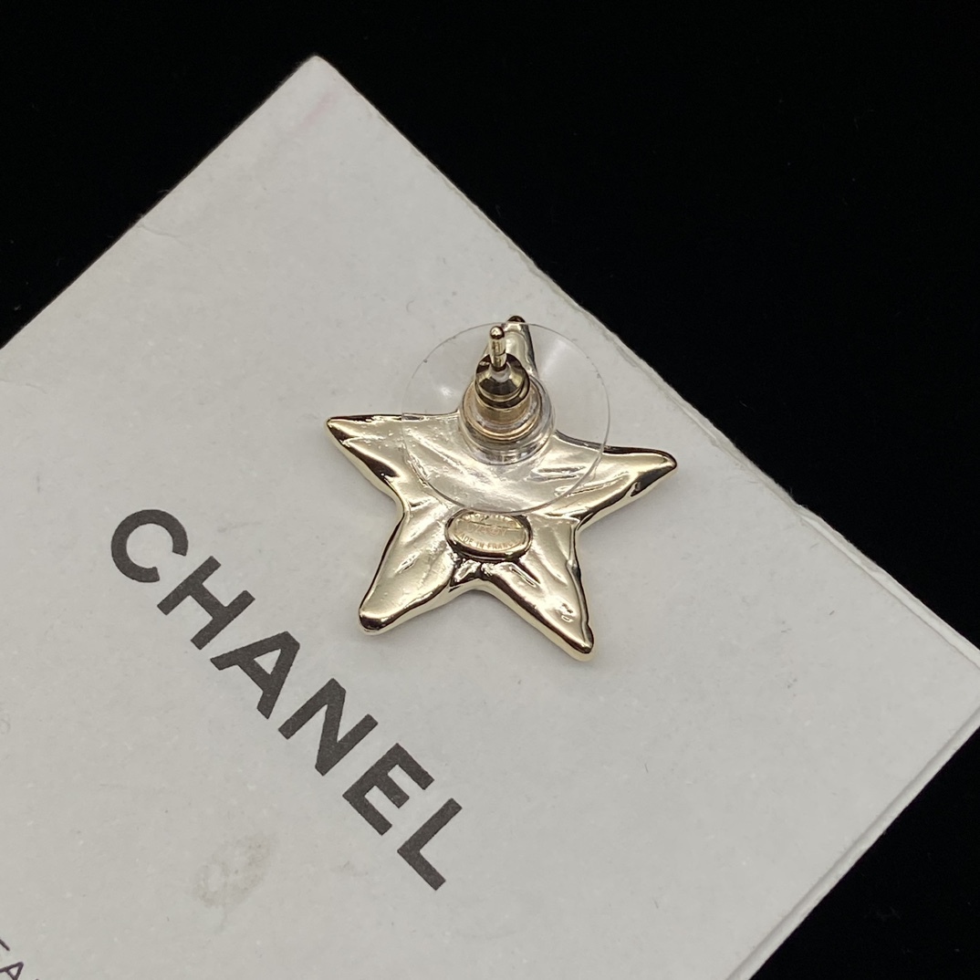 Chanel Silver Logo-Accented Earrings 015
