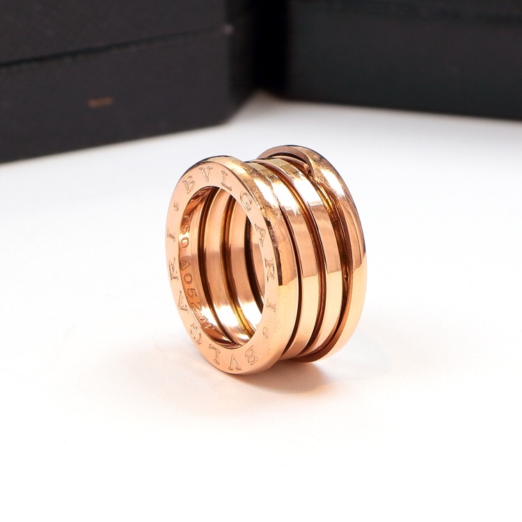 BVLGARI Rose Gold Textured Ring 029