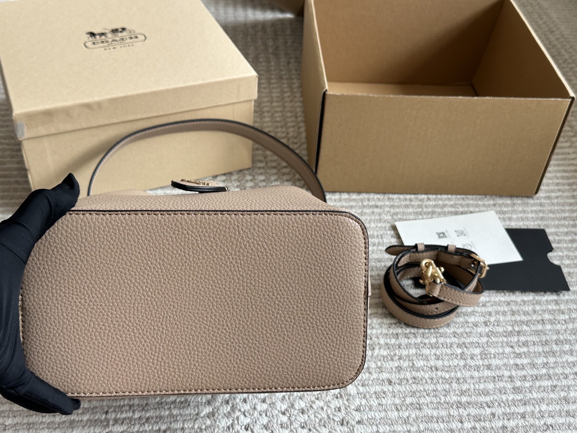 Coach Rose Gold Vintage-Inspired Bag 075