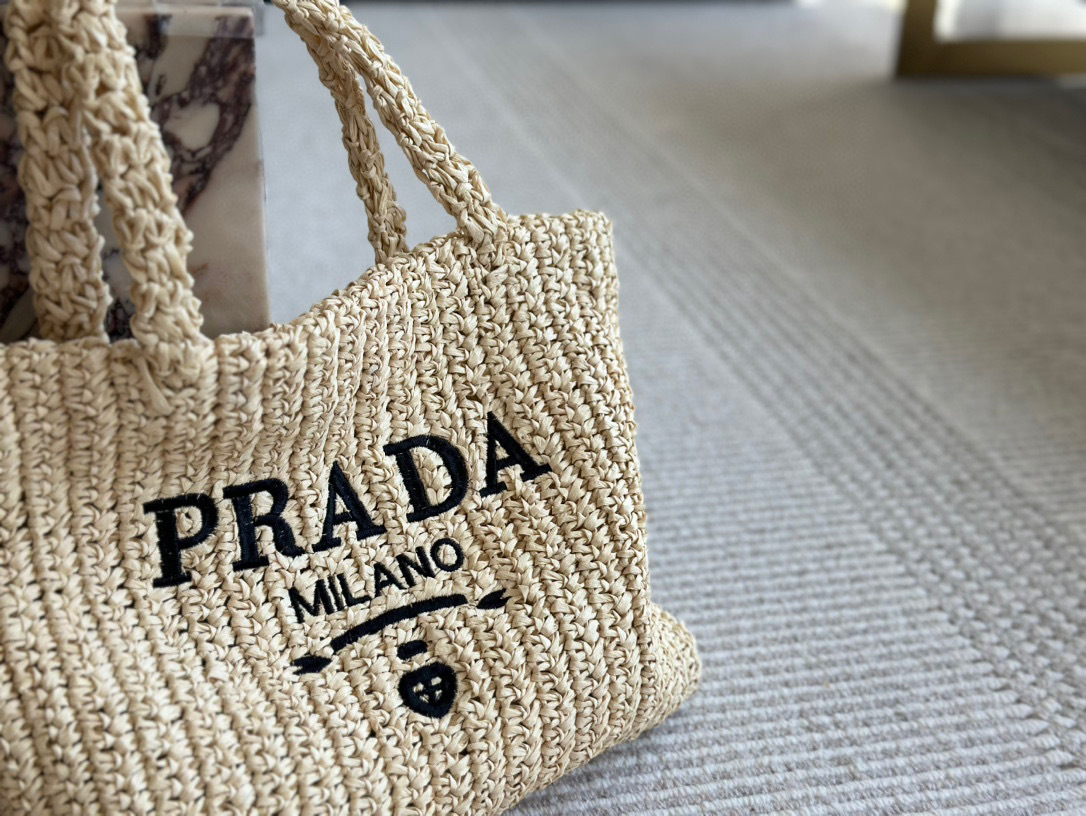 Prada Beige Logo-Accented Bag 001