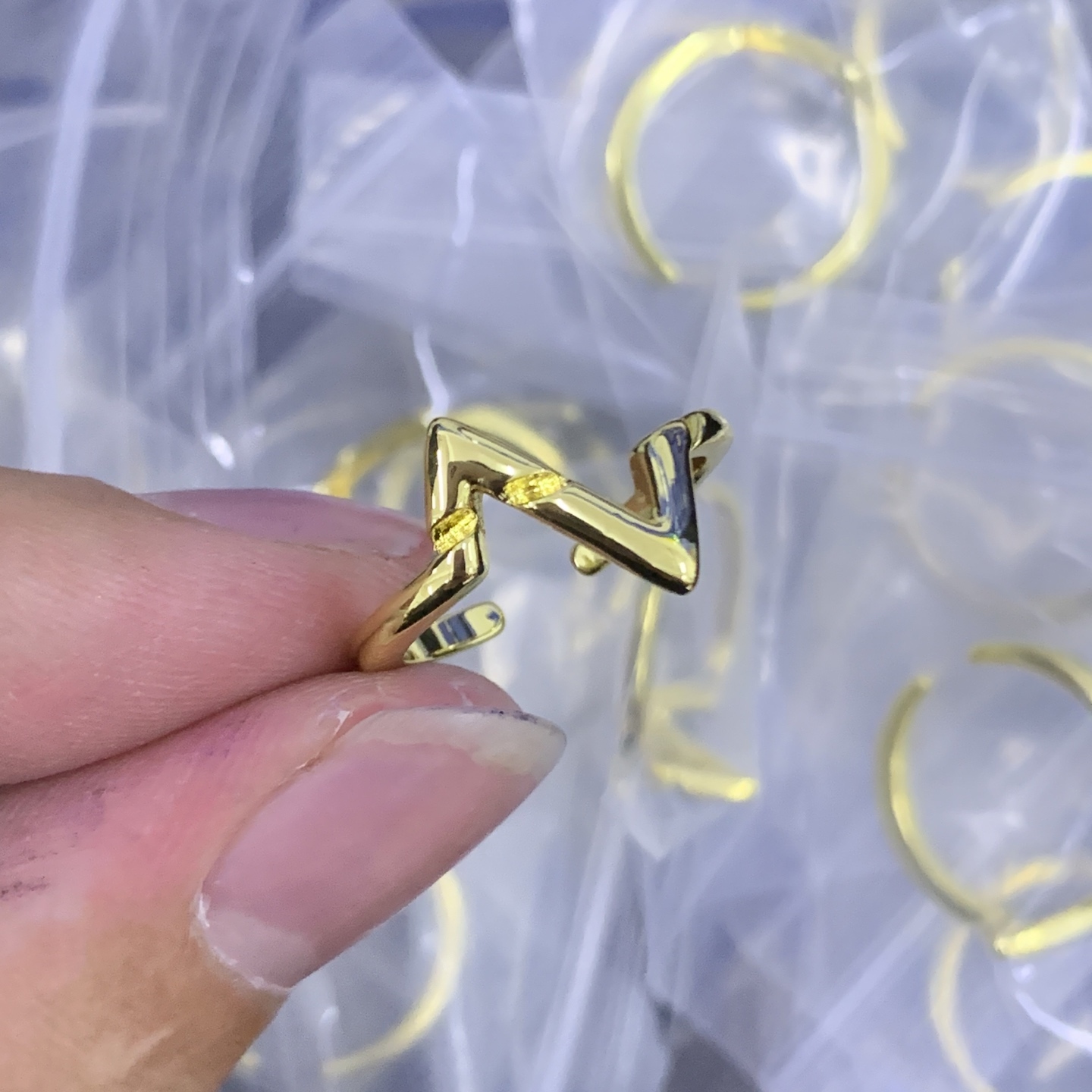 LV Yellow Logo-Accented Ring 614