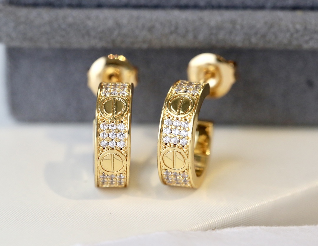Cartier love Gold Romantic Earrings 0232