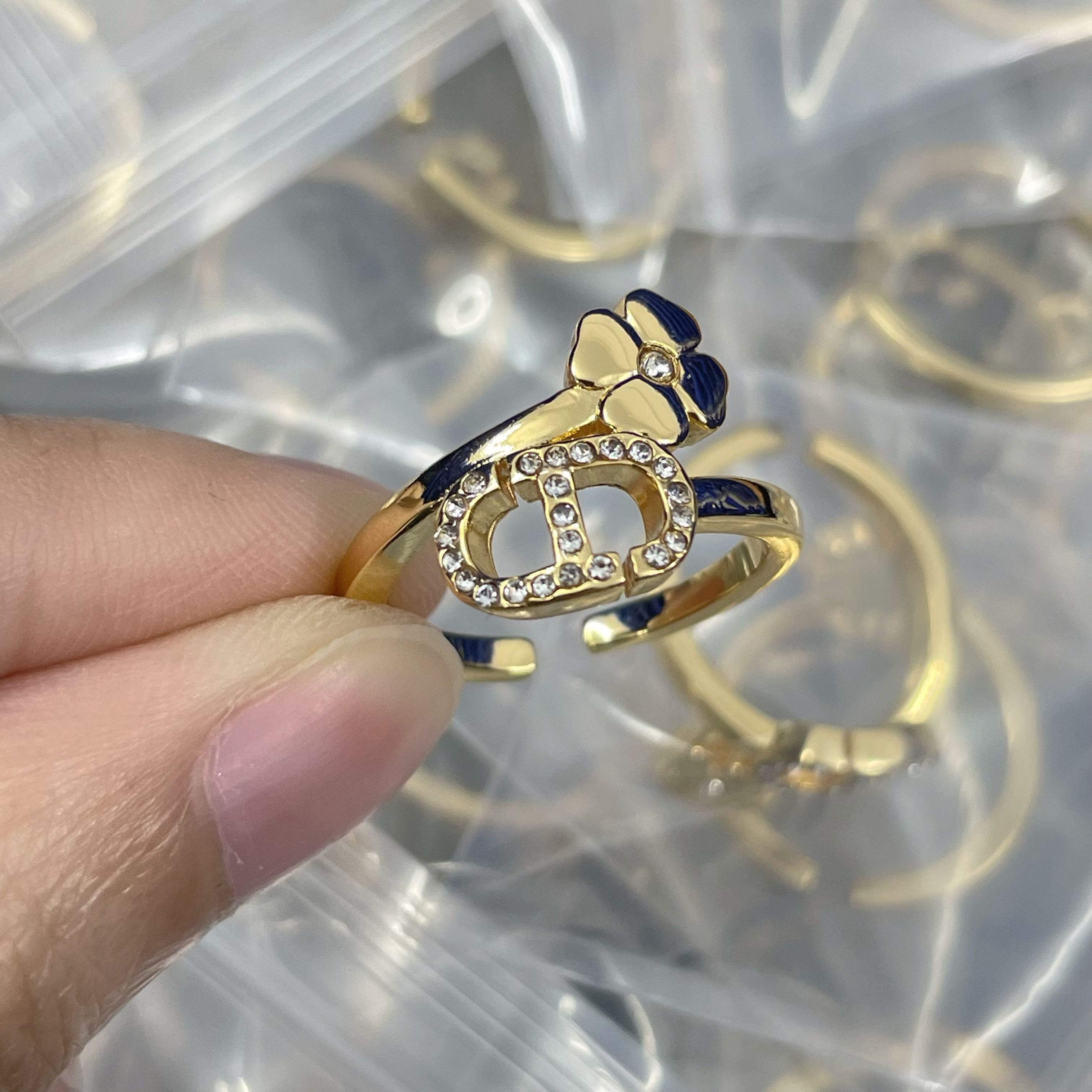 Dior Rose Gold Vintage-Inspired Ring 019