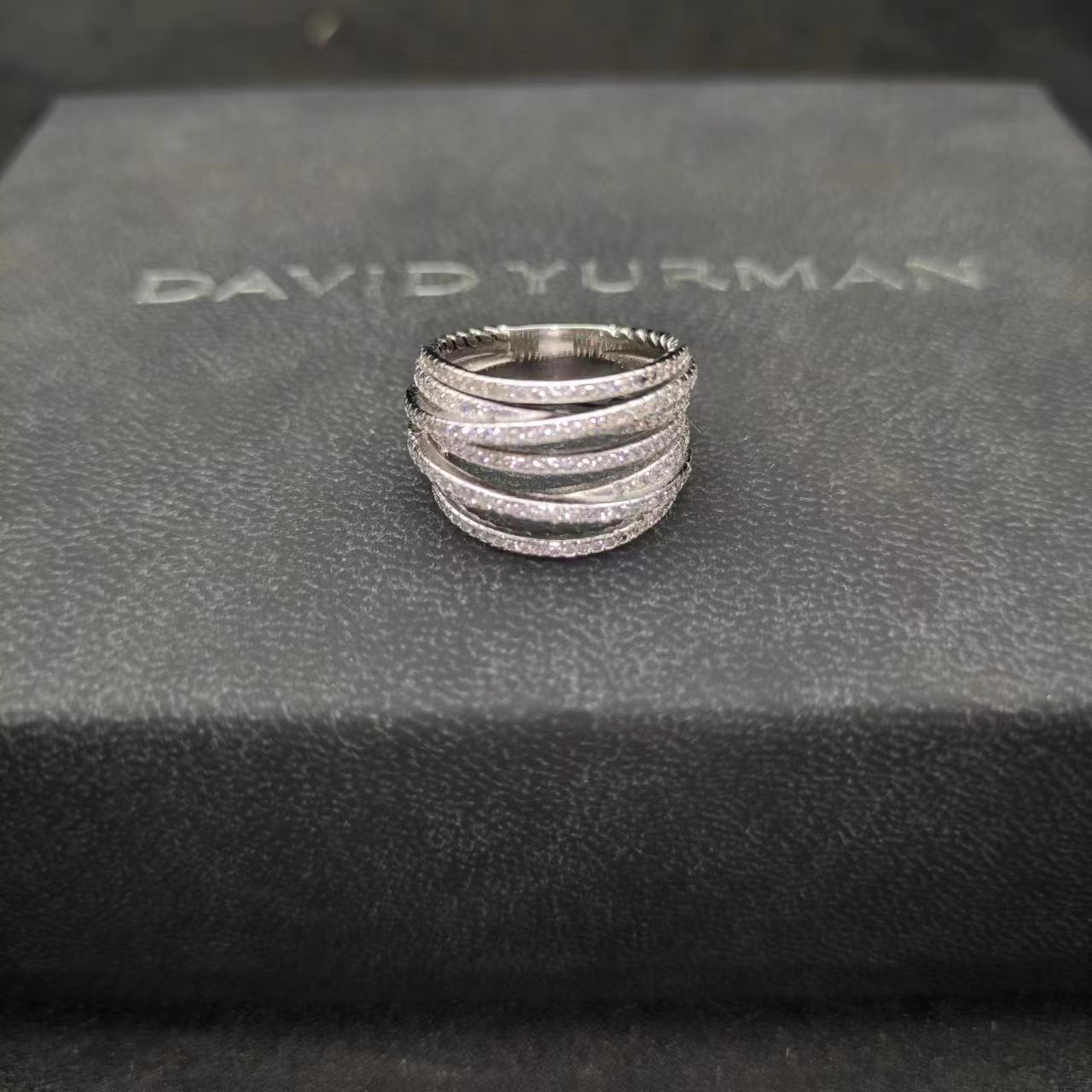 David Yurman Silver Logo-Accented Ring 267