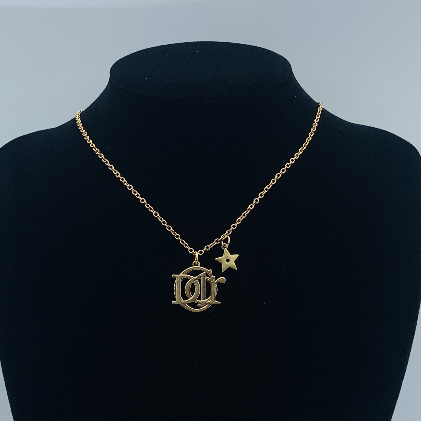 Dior Rose Gold Logo-Accented Necklace 338