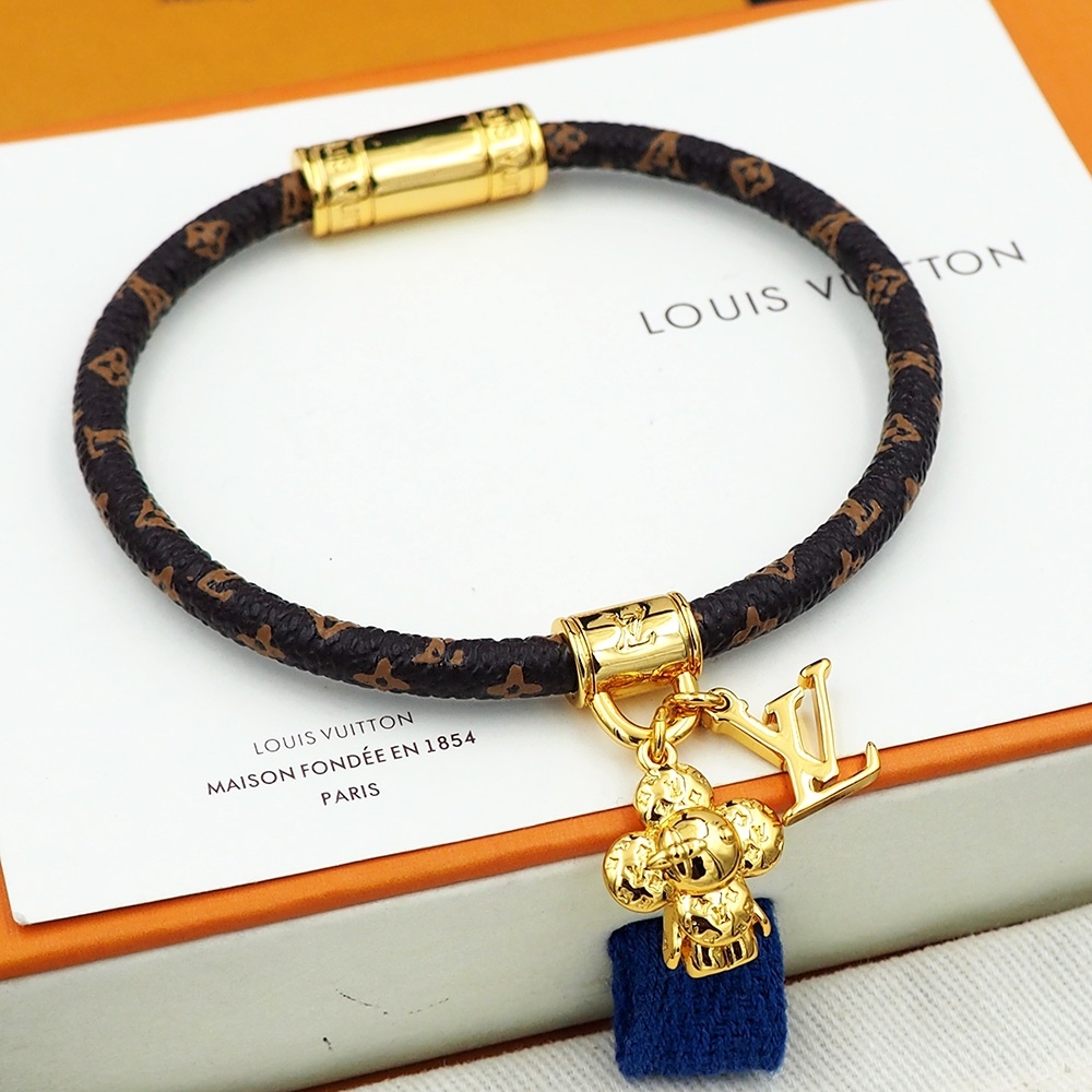 LV Rose Gold Logo-Accented Bracelet 233