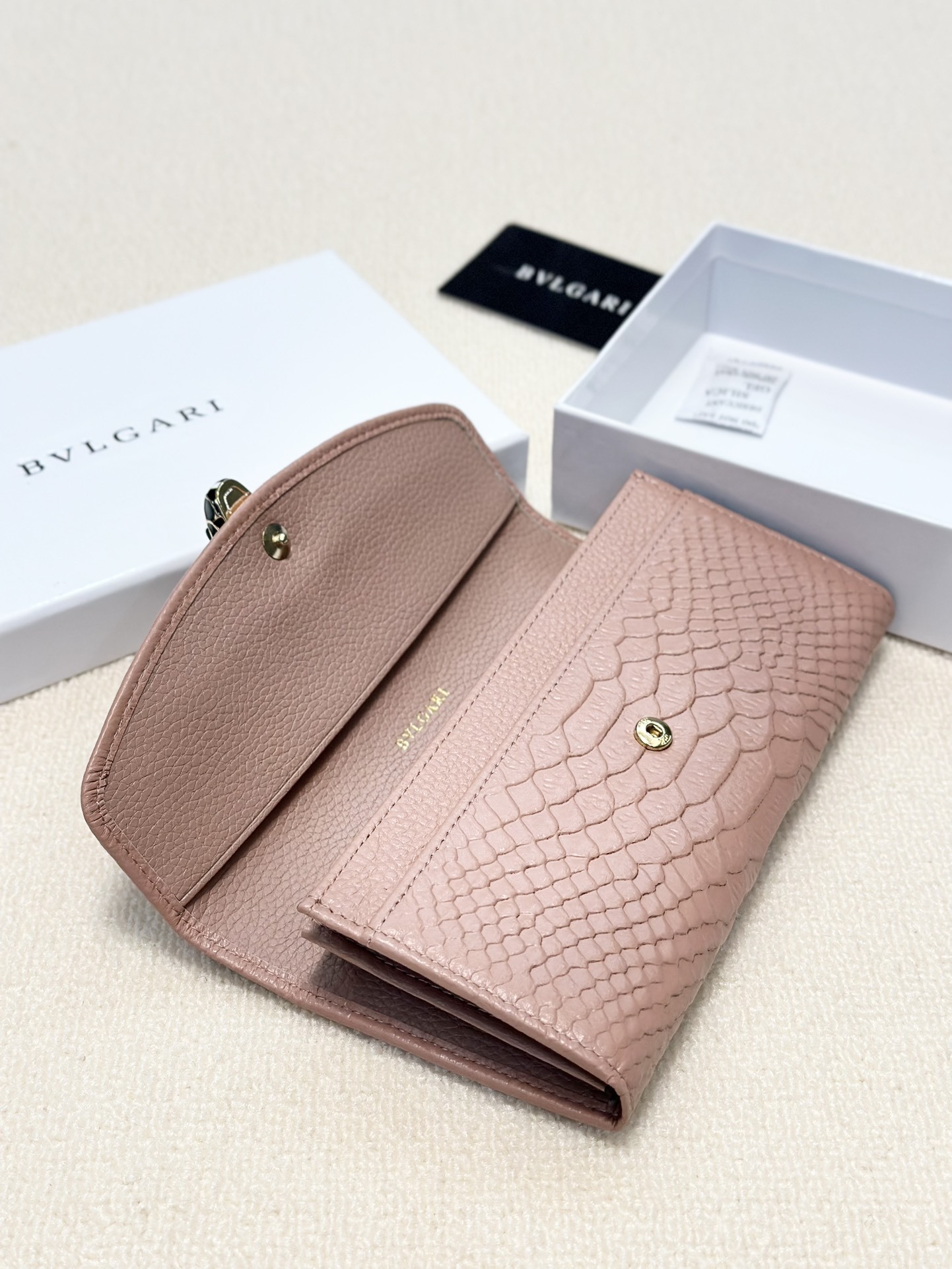 BVLGARI Rose Gold Logo-Accented Bag 202