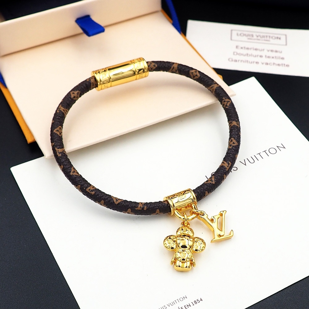 LV Rose Gold Logo-Accented Bracelet 233