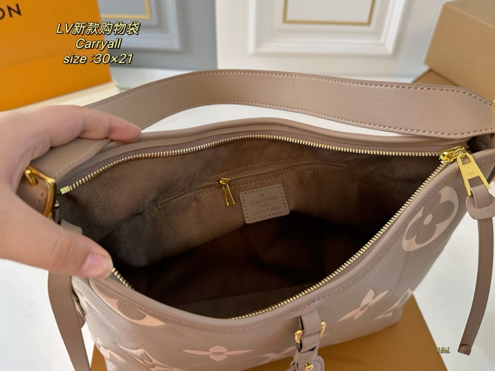 LV bag carryall leather bag 30cm