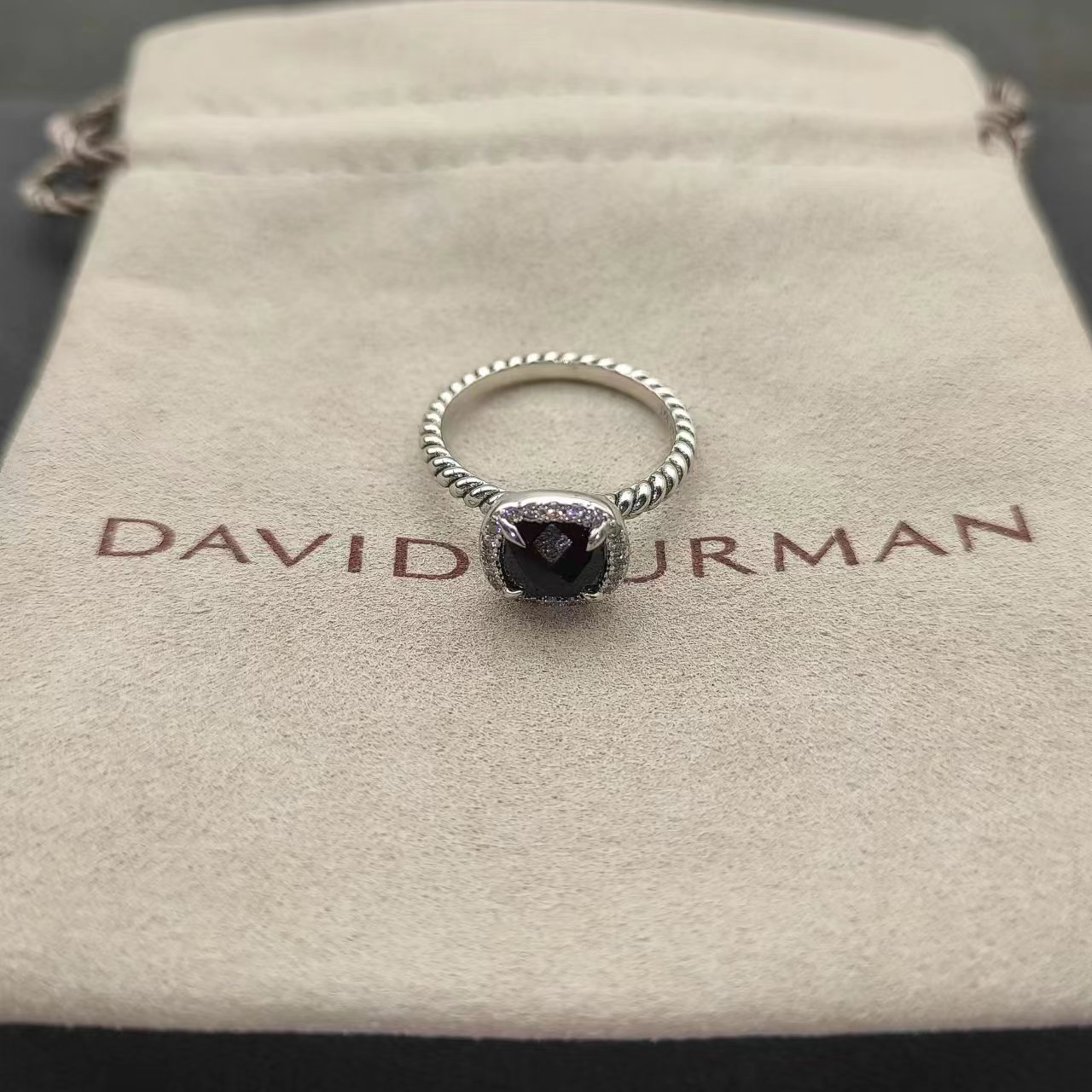 David Yurman Silver Logo-Accented Ring 280