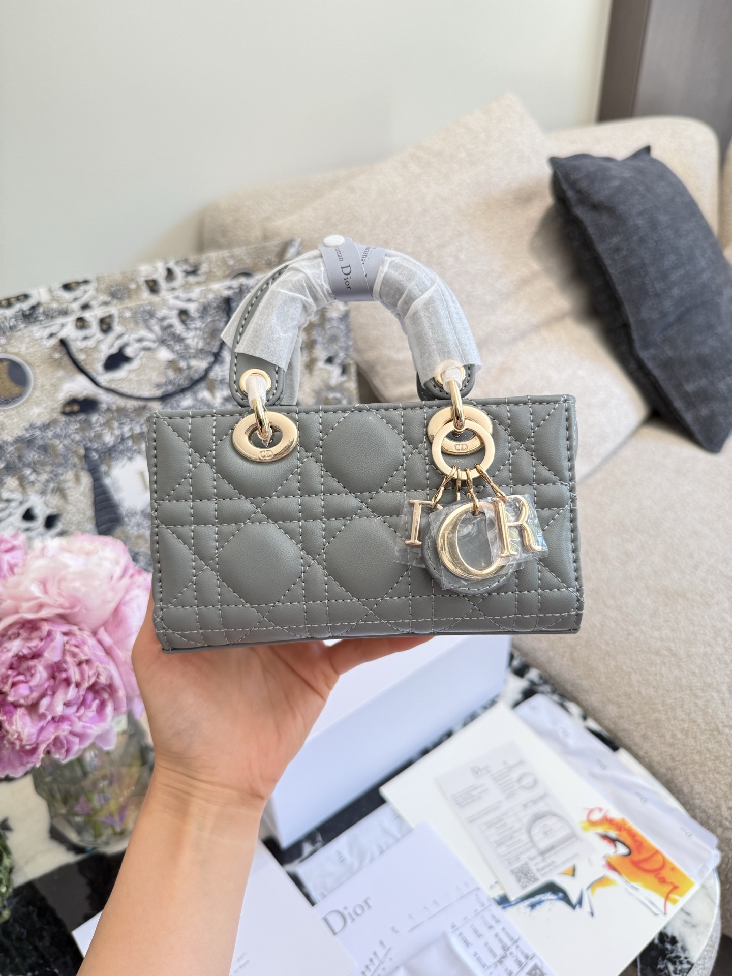 Dior d-joy Rose Gold Vintage-Inspired Bag 714