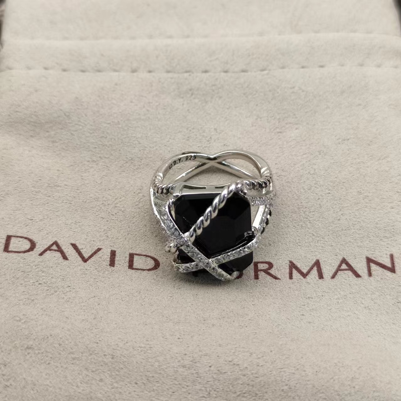 David Yurman Silver Geometric Ring 286