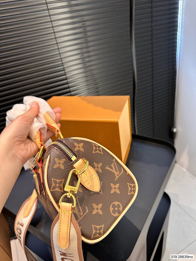 LV Bag Speedy leather Beige Quilted Bag 20cm