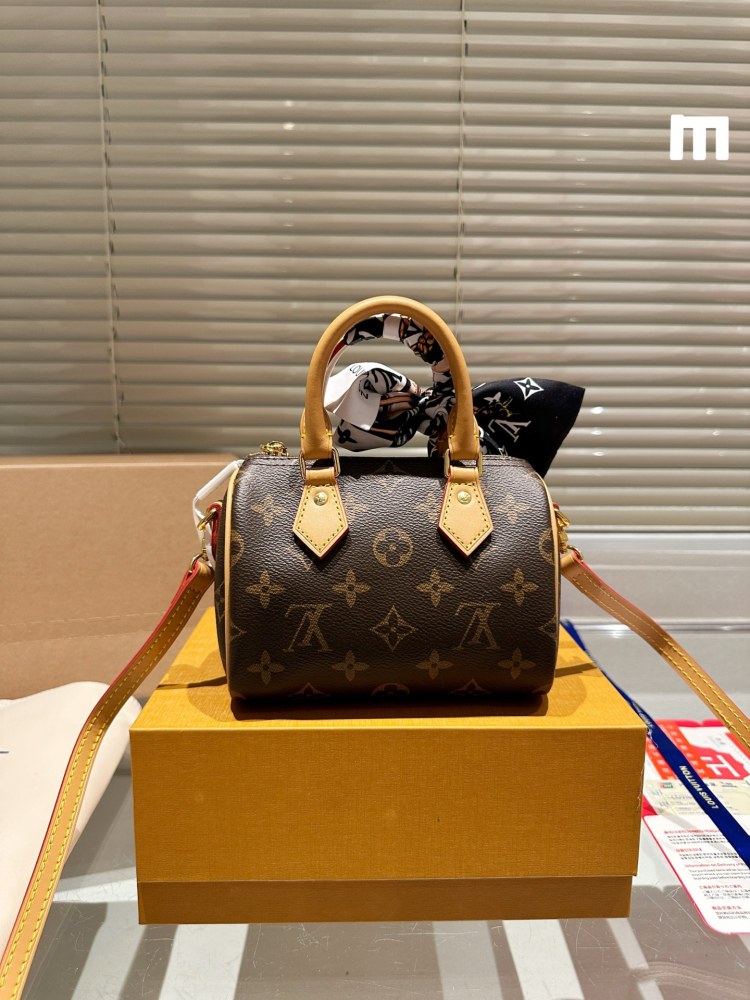 LV bag Nano Speedy 16  leather bag 16cm
