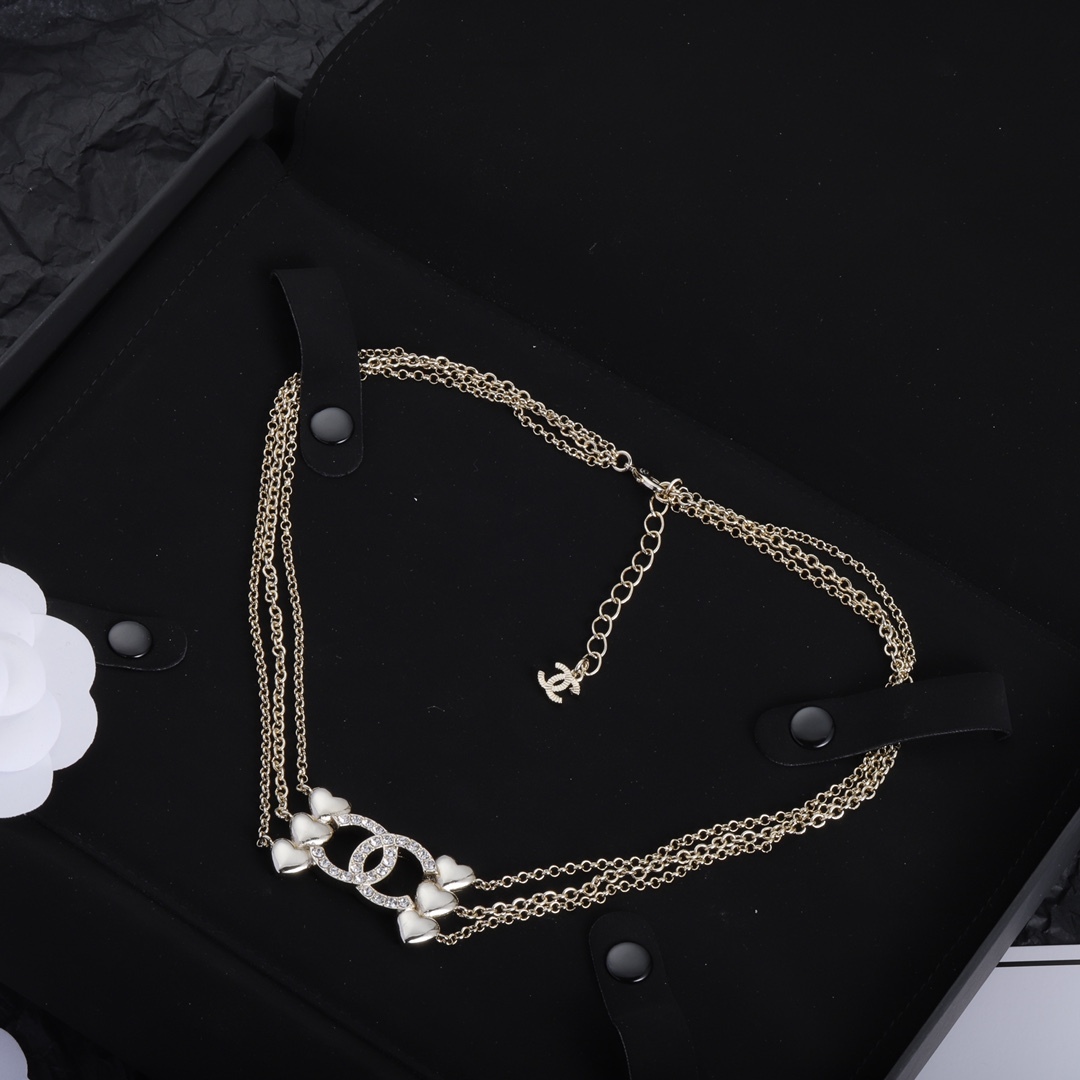 Chanel Silver Logo-Accented Necklace 1037