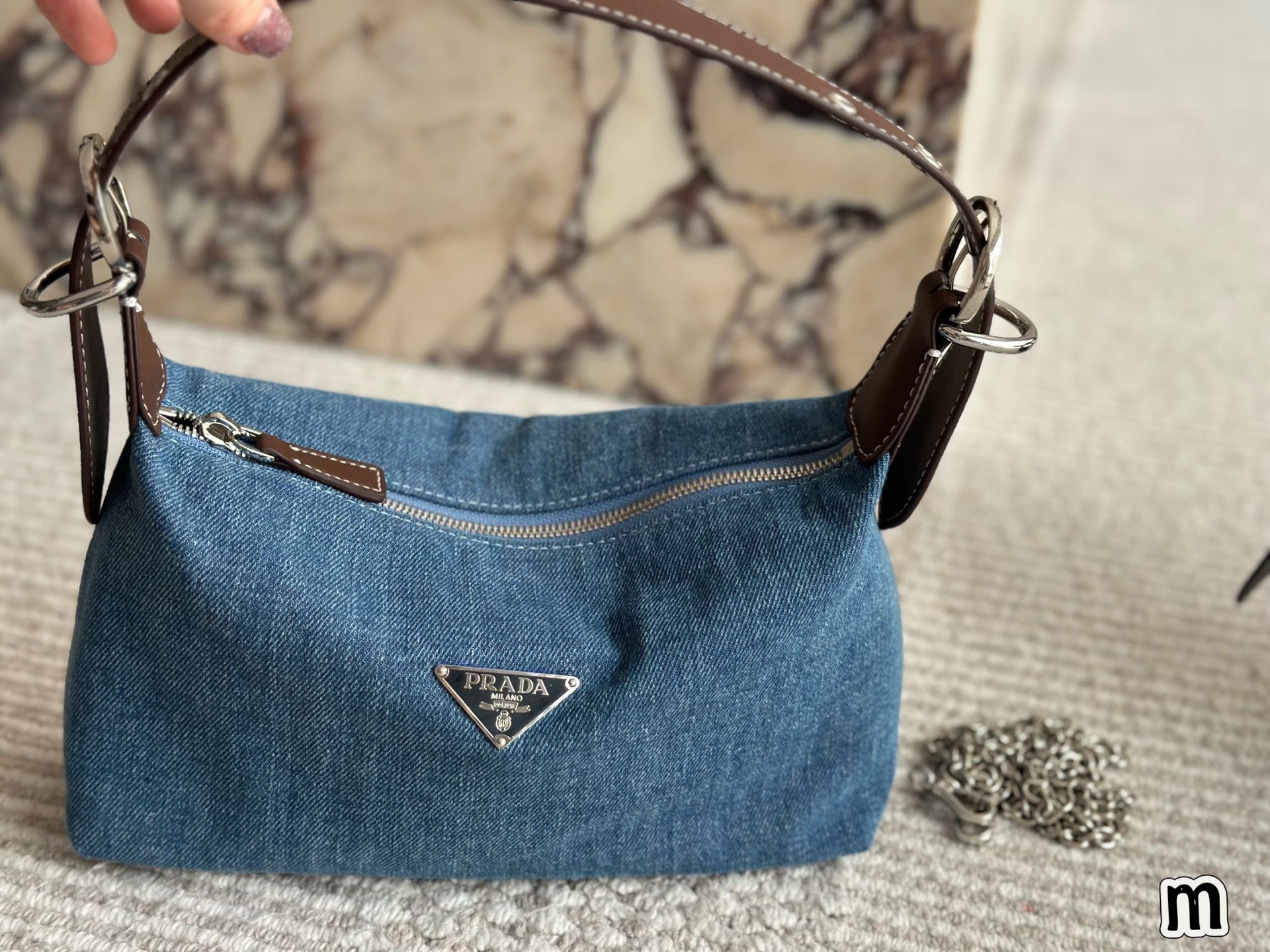 Prada Silver Vintage-Inspired Bag 047