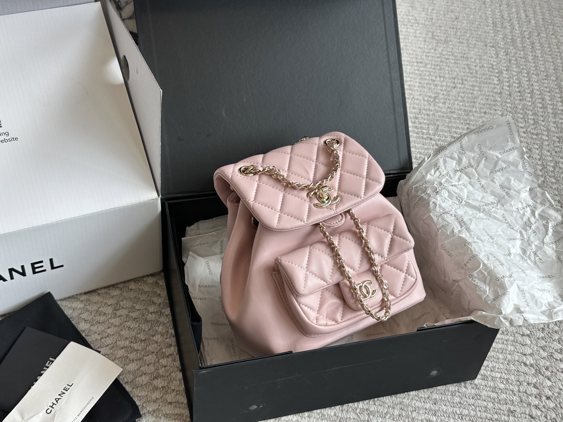 Chanel Silver Logo-Accented Bag 1401