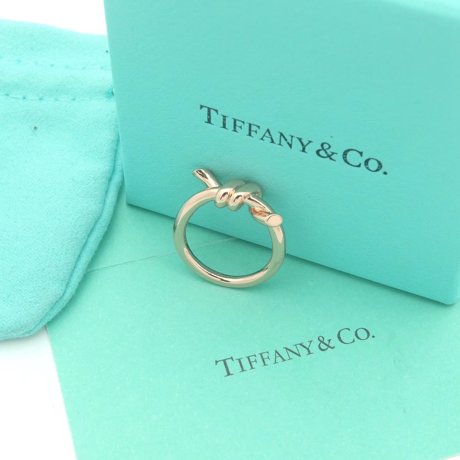 Tiffany Gold Logo-Accented Ring 051