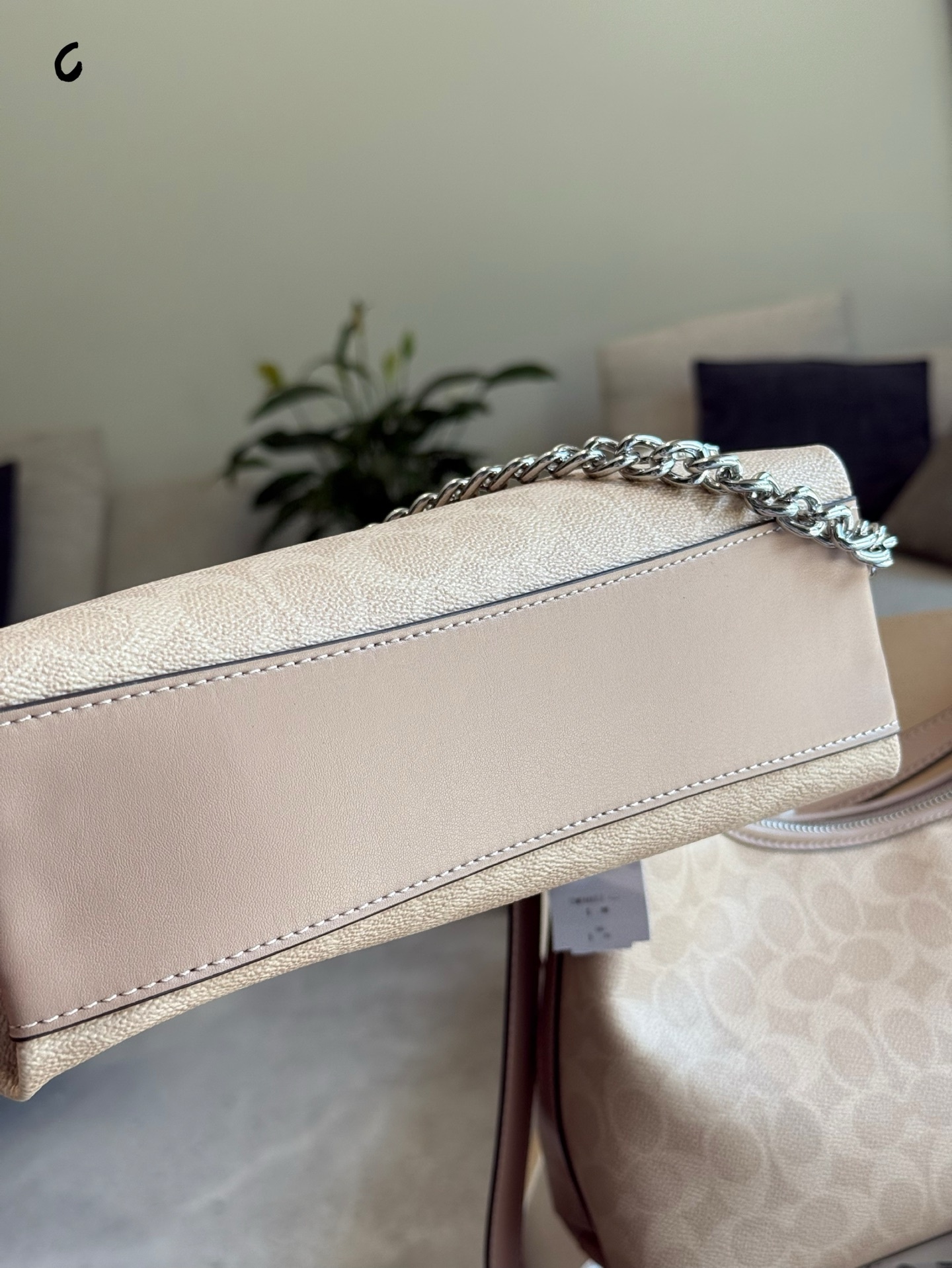 Coach Beige Vintage-Inspired Bag 034