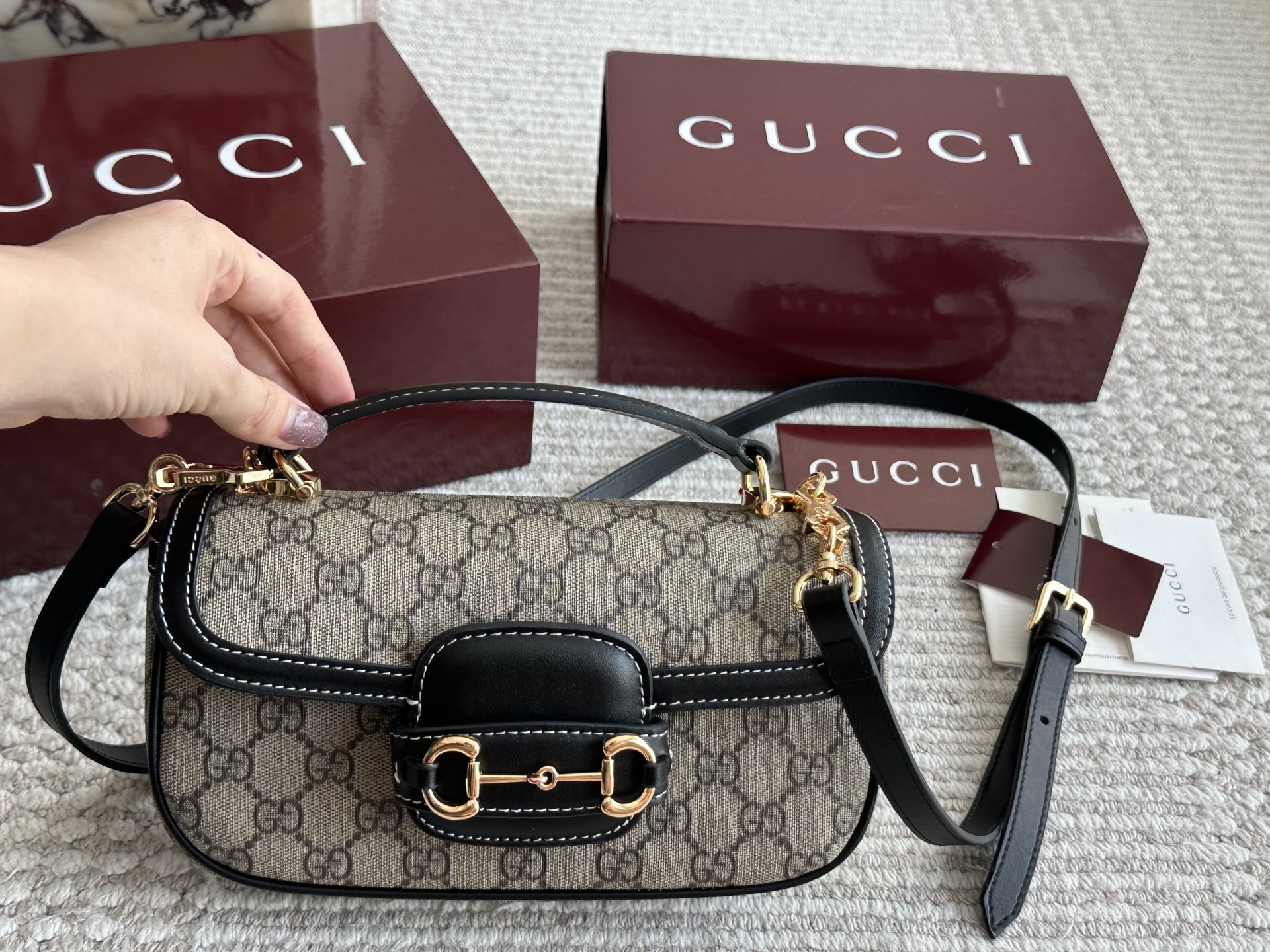 Gucci Beige Quilted Bag 586