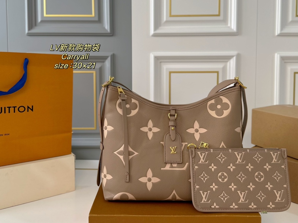 LV bag carryall leather bag 30cm