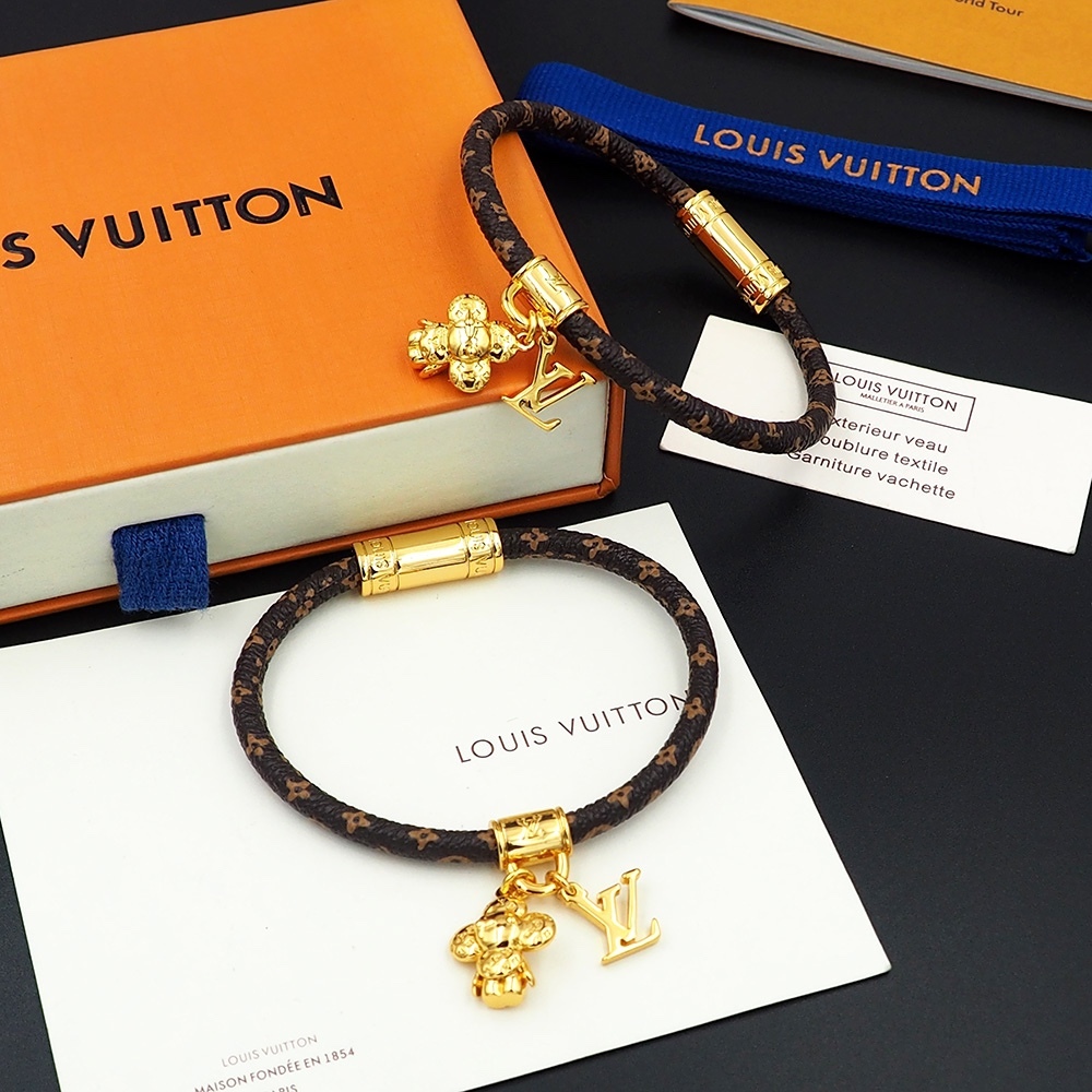 LV Rose Gold Logo-Accented Bracelet 233
