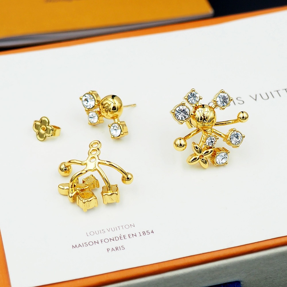 LV Rose Gold Vintage-Inspired Earrings 222