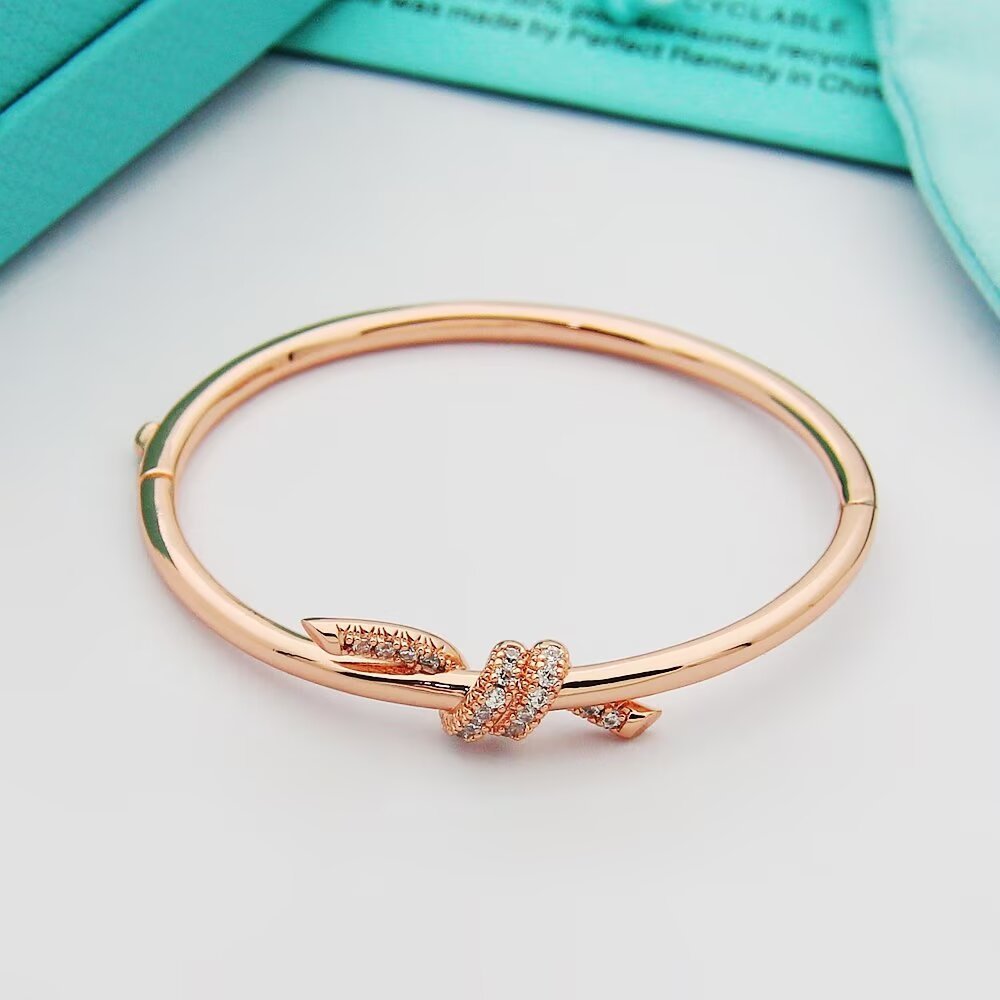 Tiffany Rose Gold Logo-Accented Bracelet 223