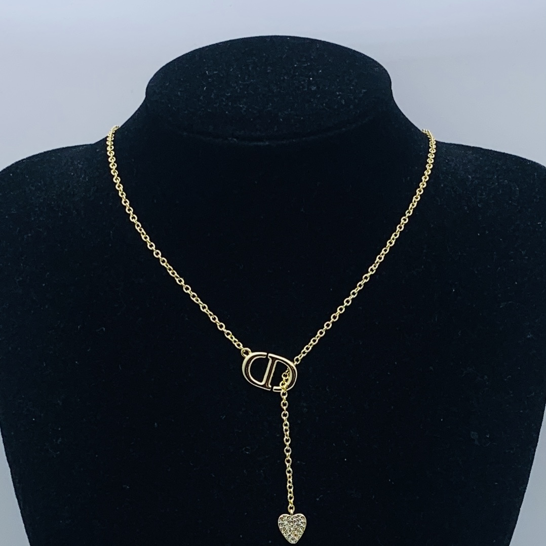 Dior Rose Gold Vintage-Inspired Necklace 340