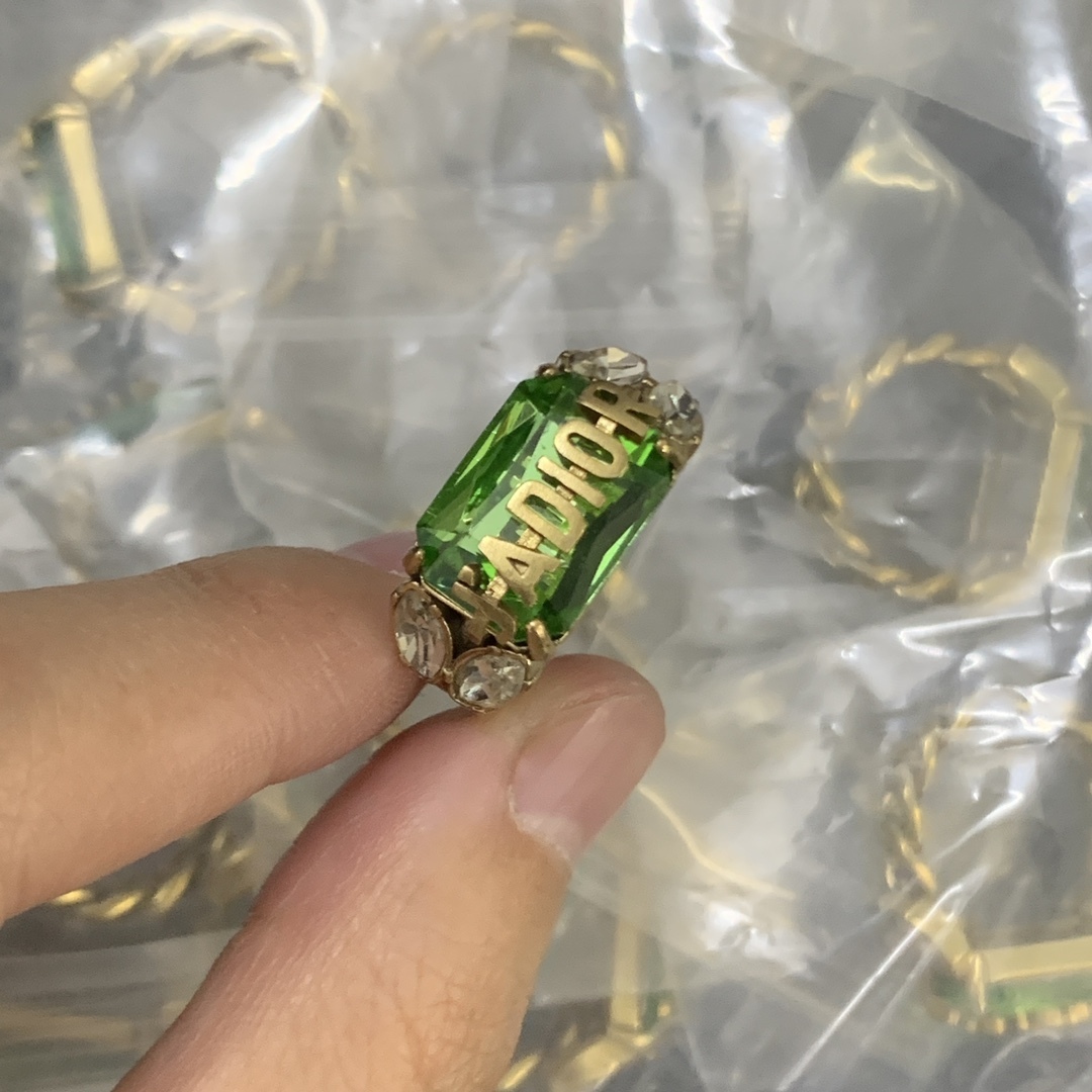 Dior Green Vintage-Inspired Ring 192