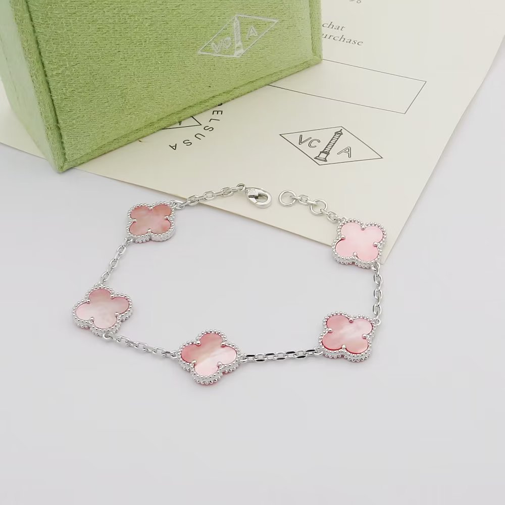 Van Cleef Rose Gold Vintage-Inspired Bracelet 088