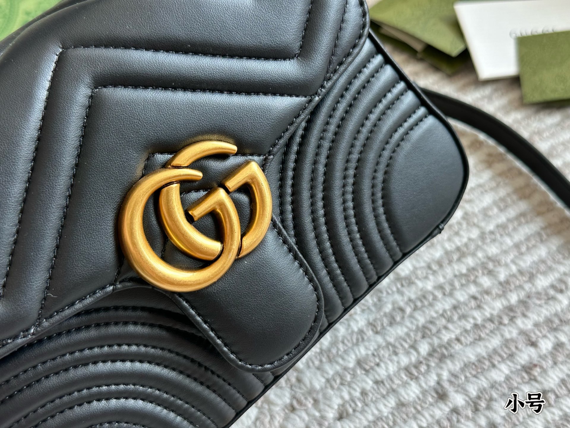 Gucci Gold Quilted Bag 542