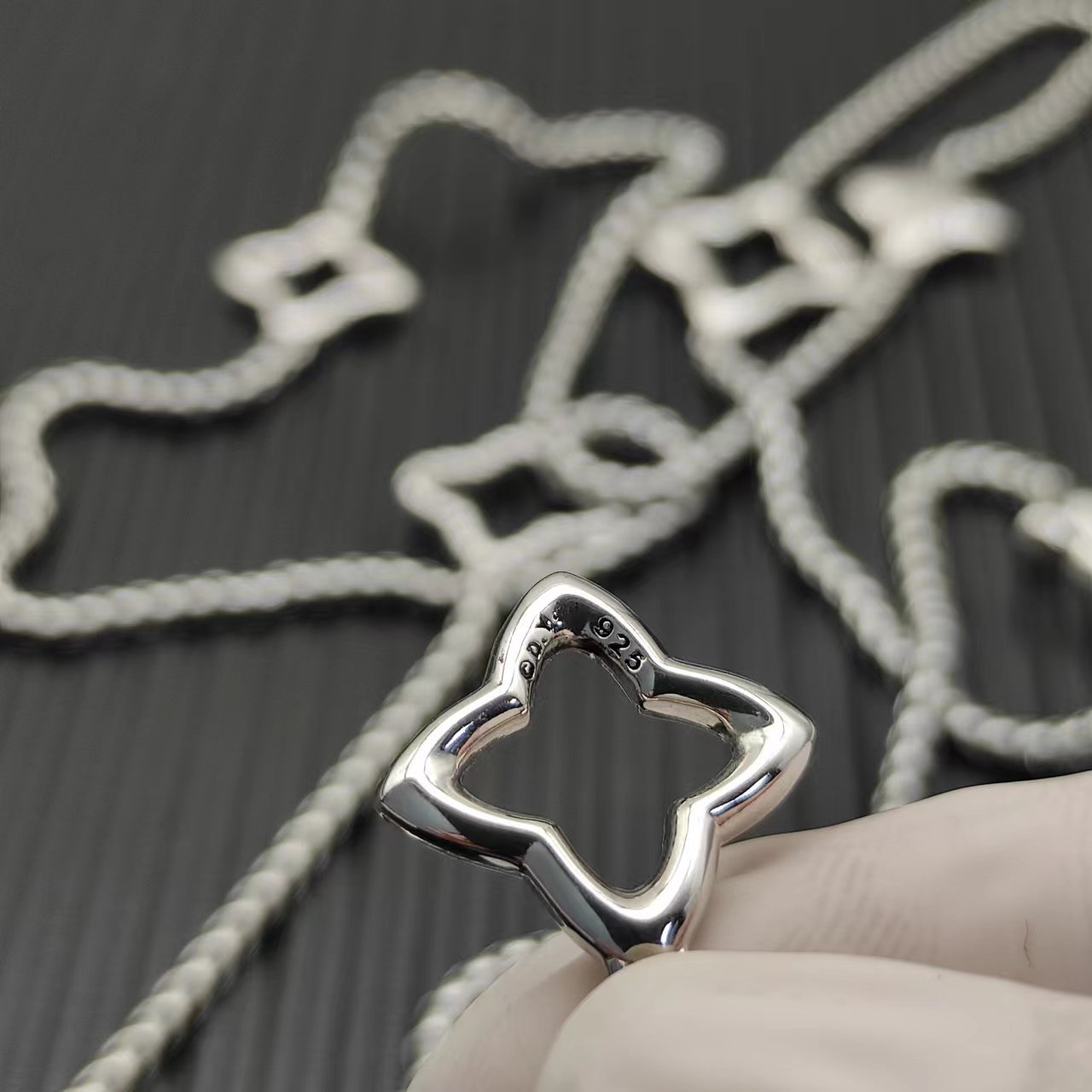 David Yurman Silver Textured Necklace 172