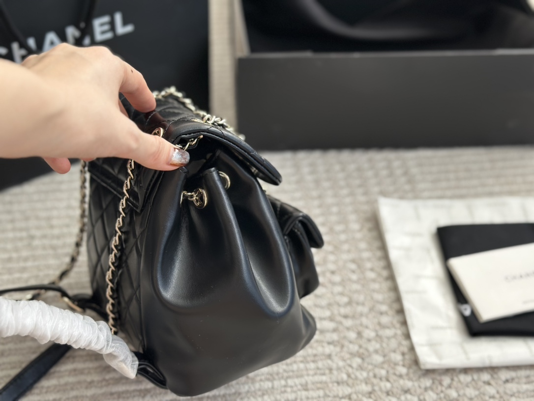 Chanel Silver Logo-Accented Bag 1401