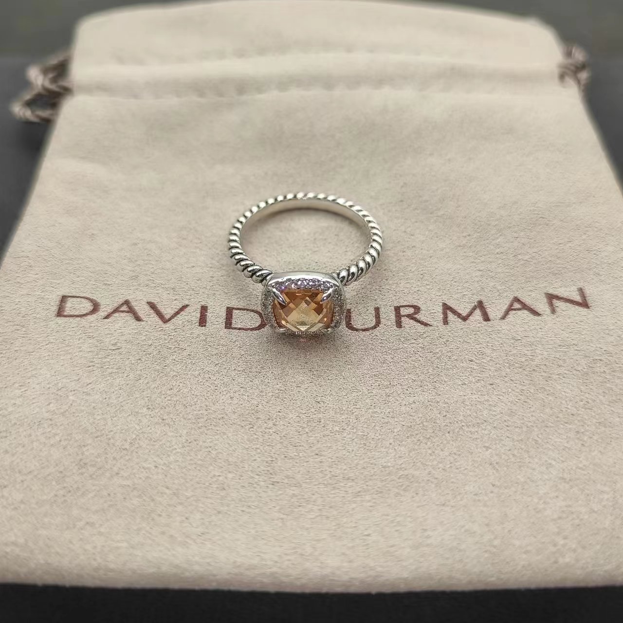 David Yurman Silver Logo-Accented Ring 280