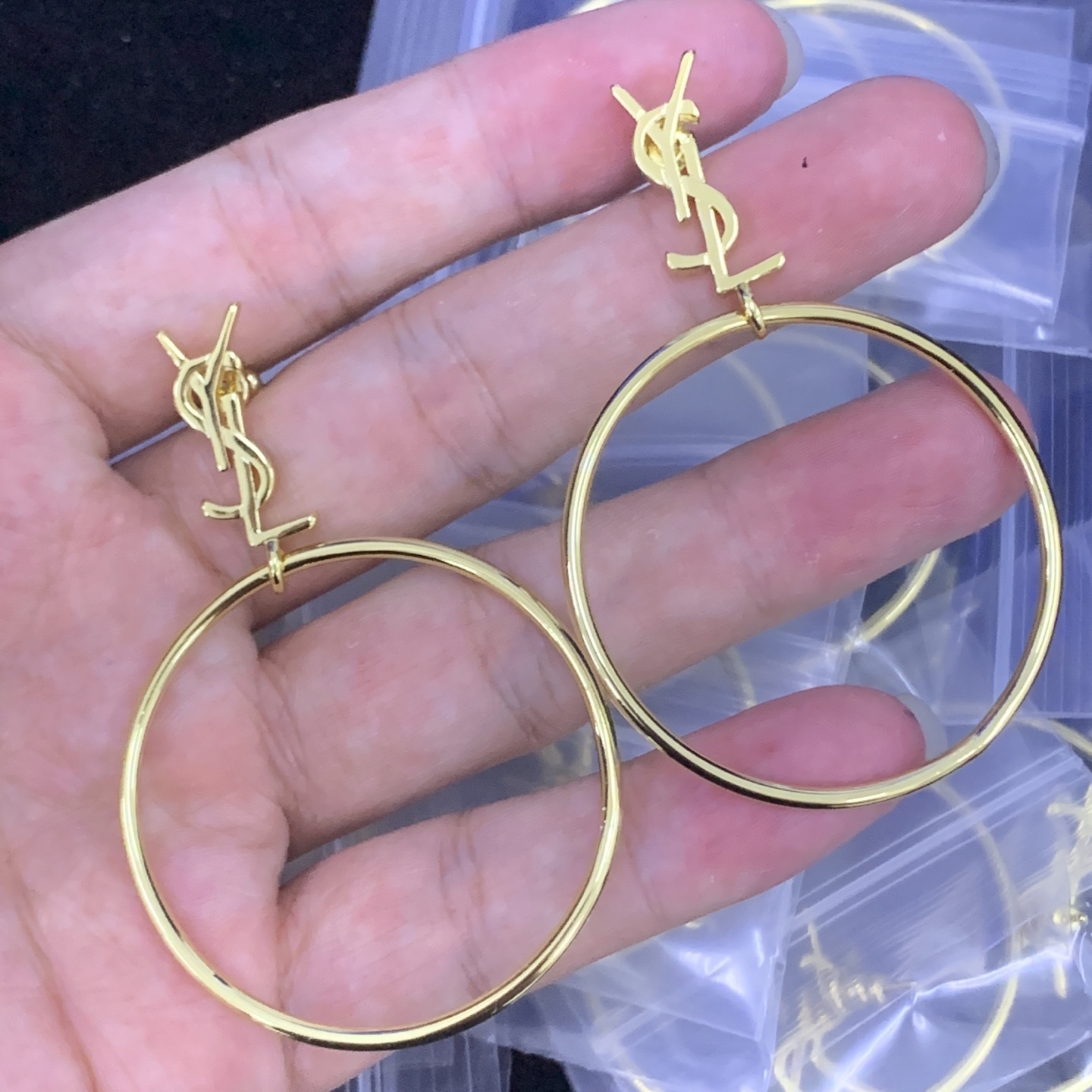 YSL Rose Gold Vintage-Inspired Earrings 017