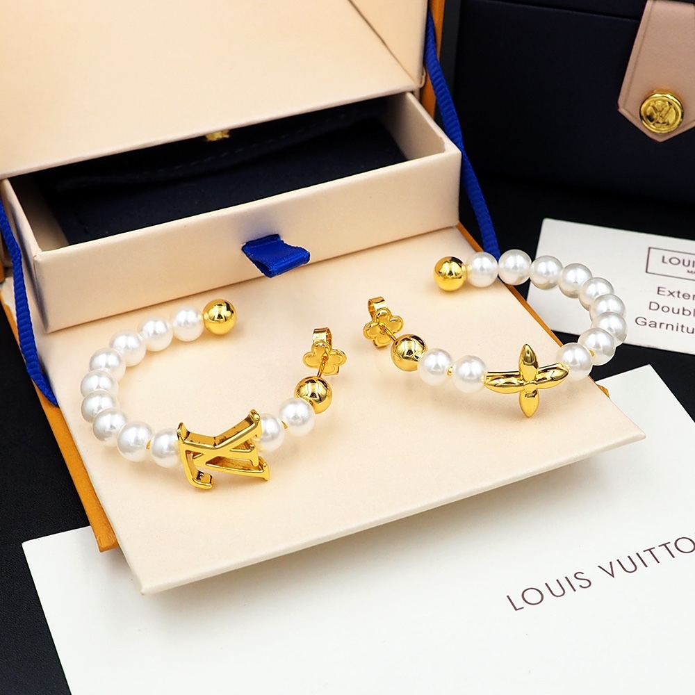 LV Rose Gold Vintage-Inspired Earrings 300