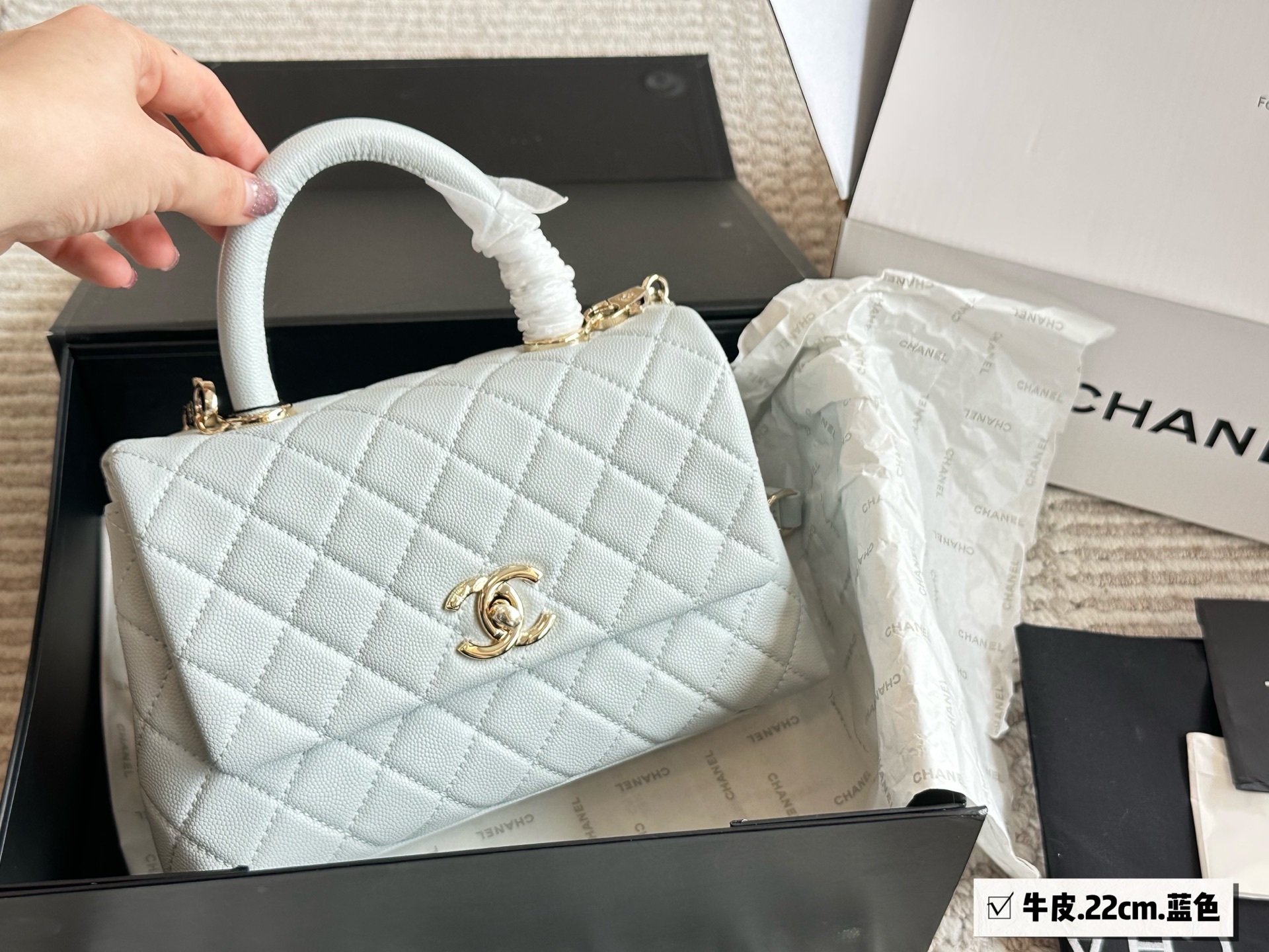 Chanel Silver Quilted Bag 1263