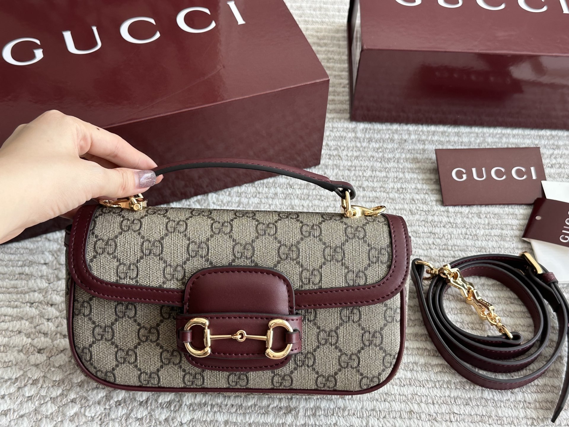 Gucci Beige Quilted Bag 586