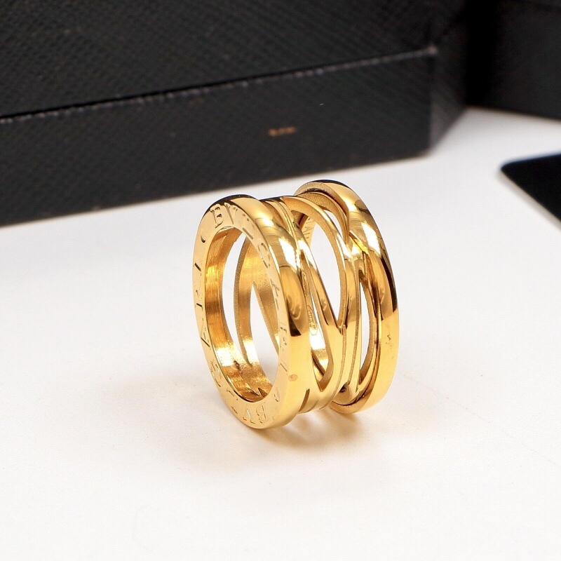 BVLGARI Silver Logo-Accented Ring 006