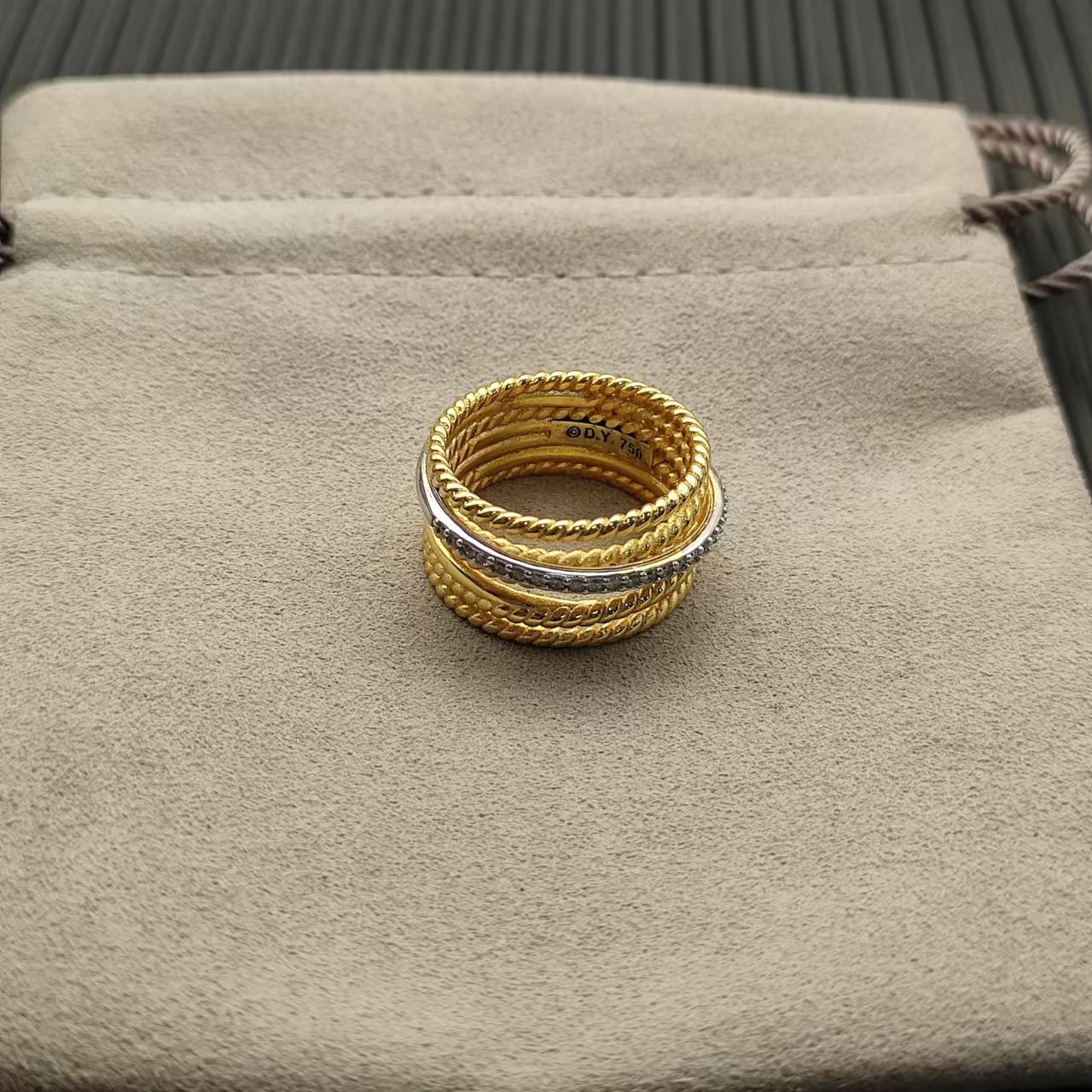 David Yurman Gold Logo-Accented Ring 289