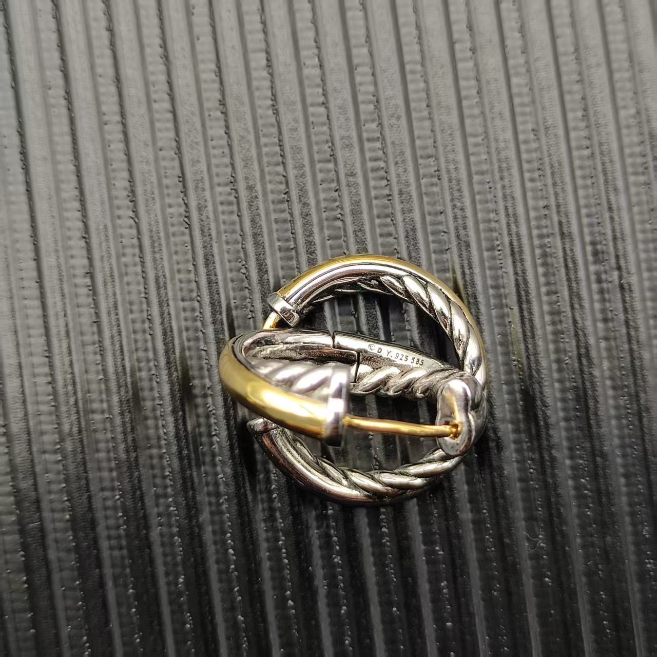 David Yurman Silver Logo-Accented Earrings 234