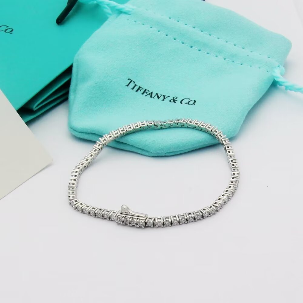 Tiffany Silver Logo-Accented Bracelet 237