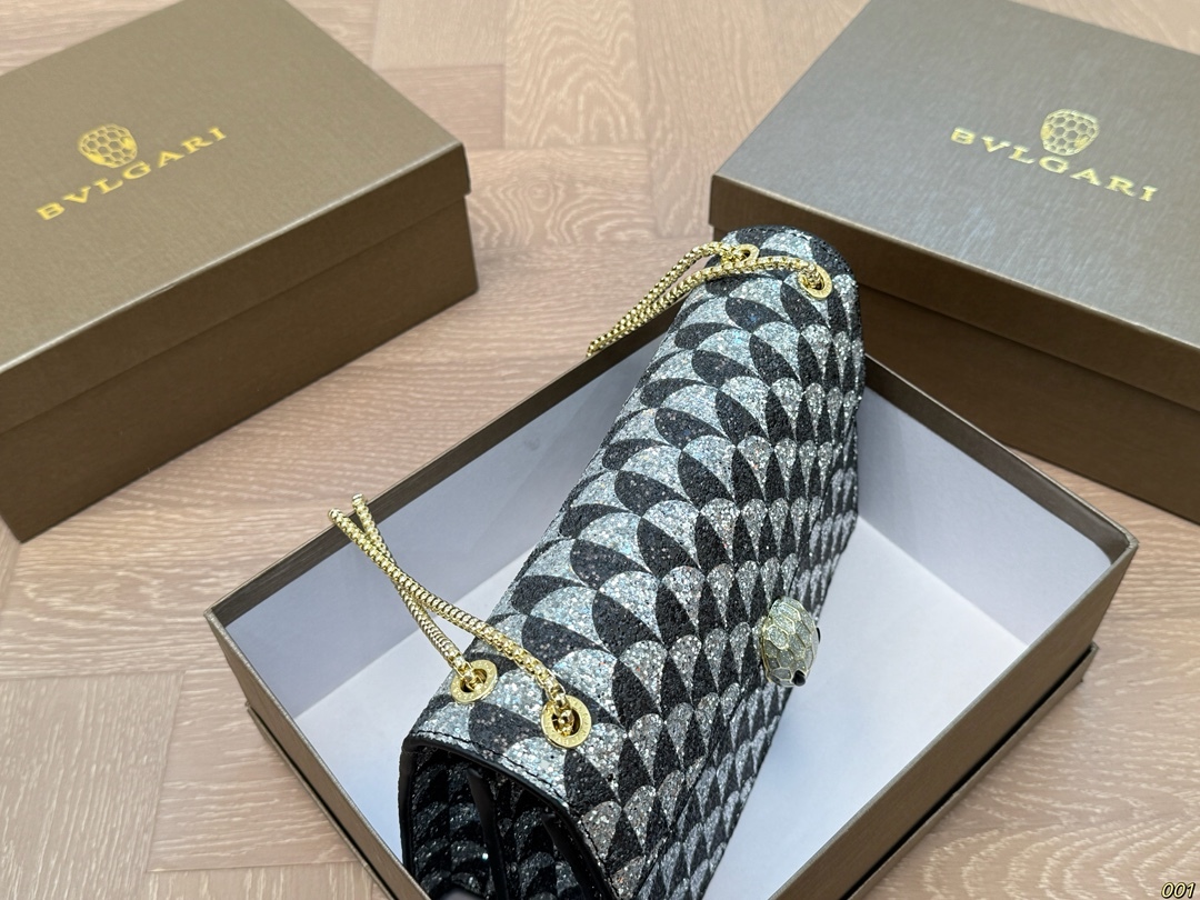 BVLGARI Silver Geometric Bag 197