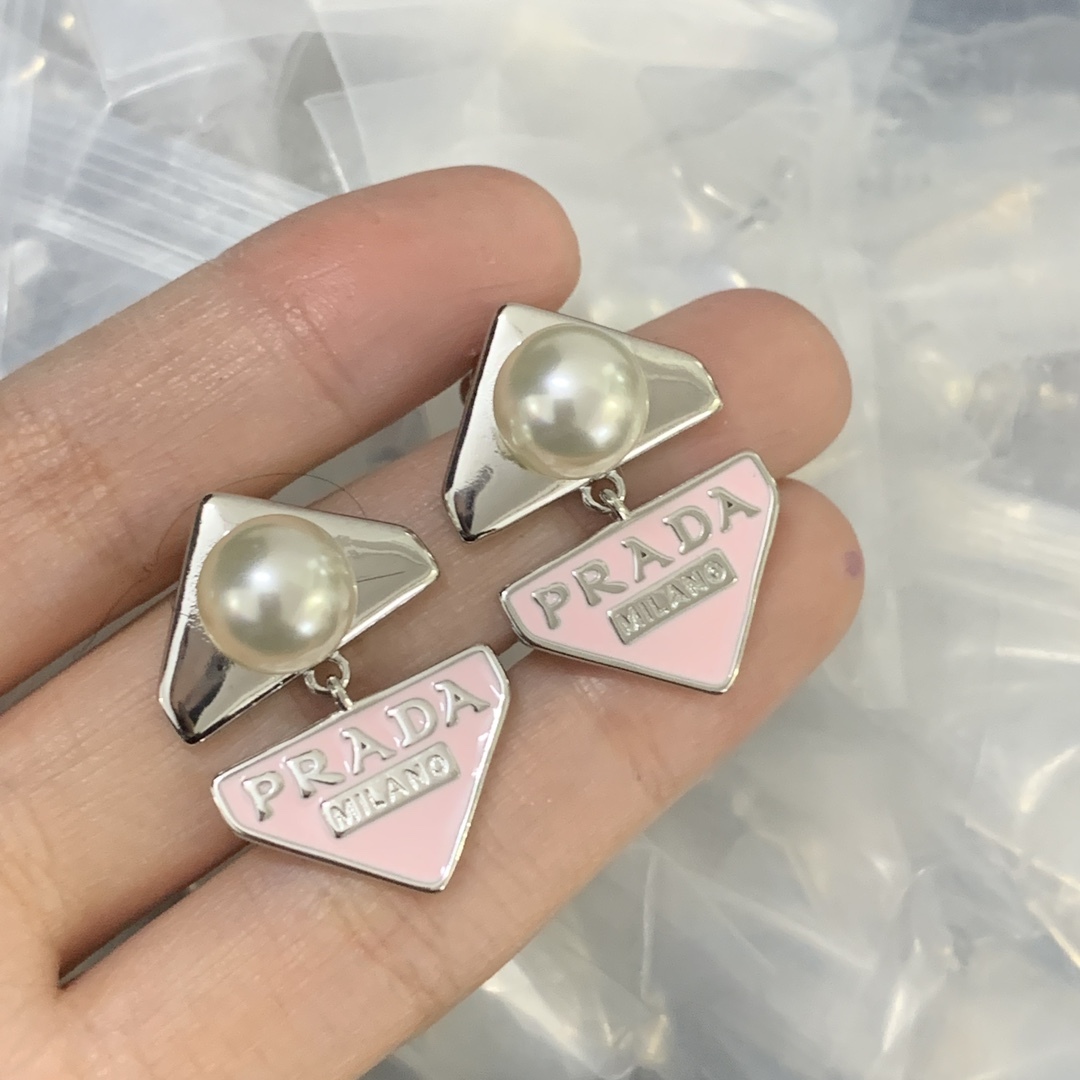 Prada Silver Vintage-Inspired Earrings 174