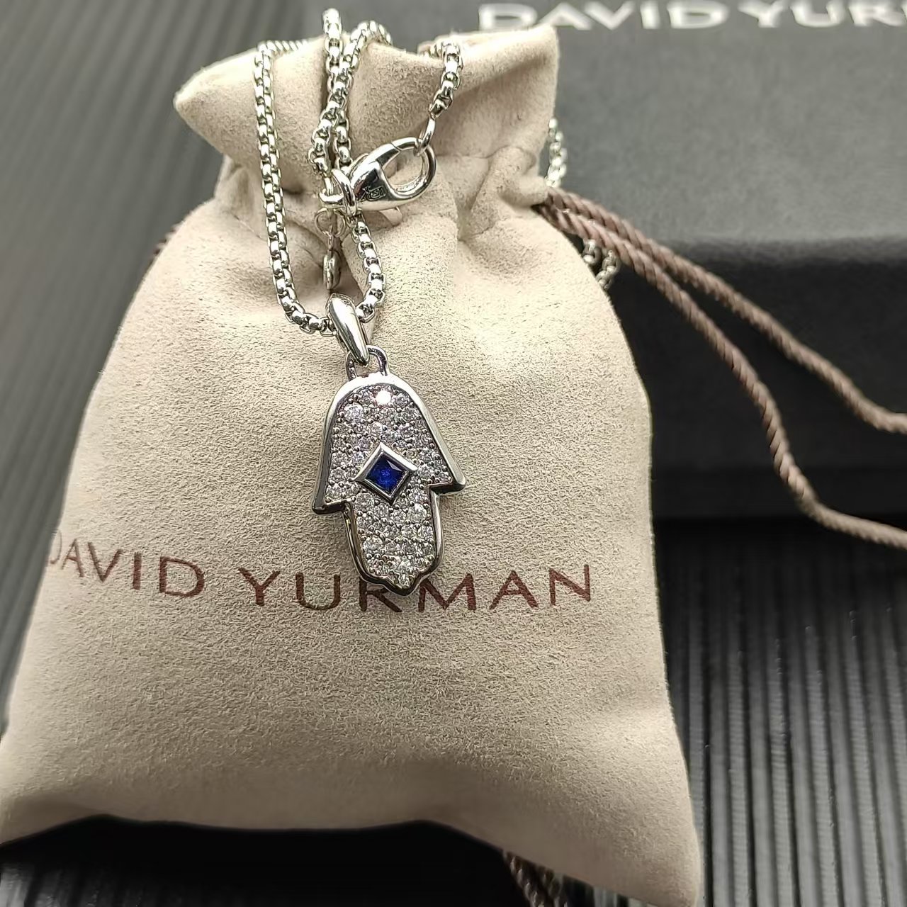 David Yurman Silver Logo-Accented Necklace 178